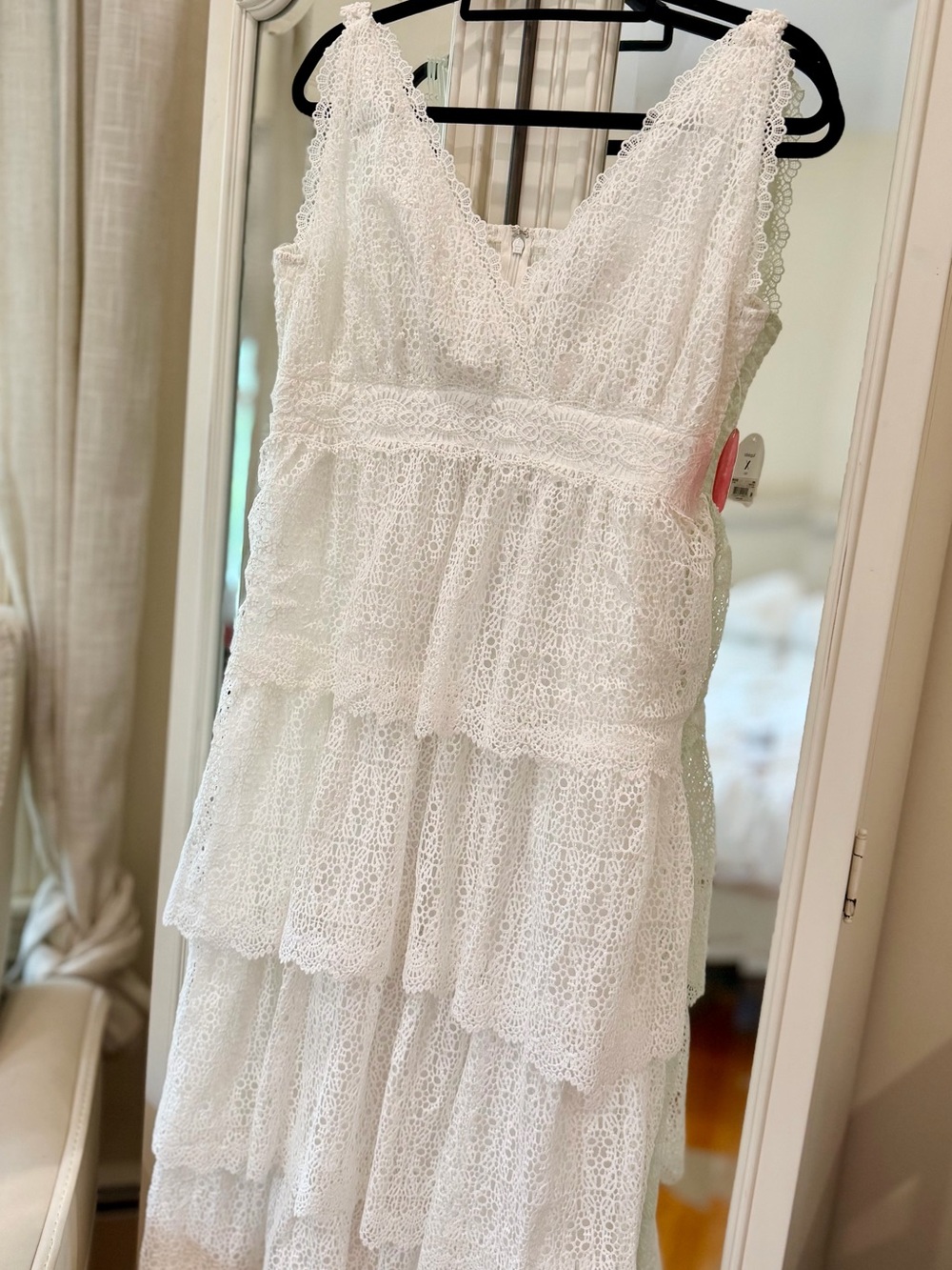 ARULA White Crochet Lace Dress - Grad or Summer party